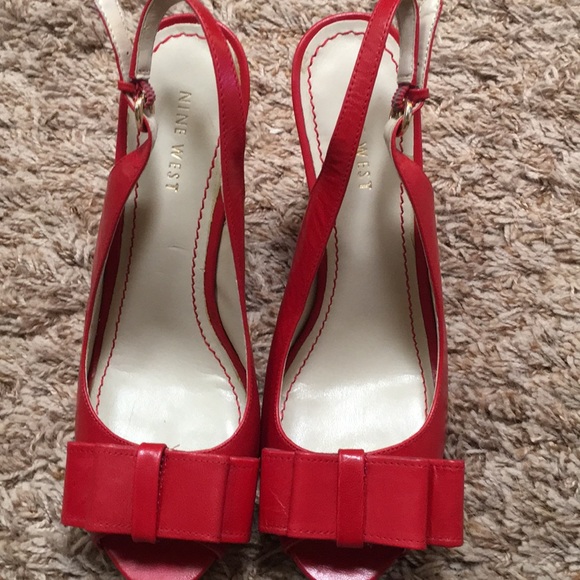 Nine West red heels. - Picture 4 of 4